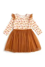 Sweet Wink Sweet Wink- Cinnamon Floral L/S Tutu Dress