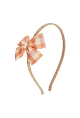 Sweet Wink Sweet Wink-  Cinnamon Plaid Tulle Bow Headband