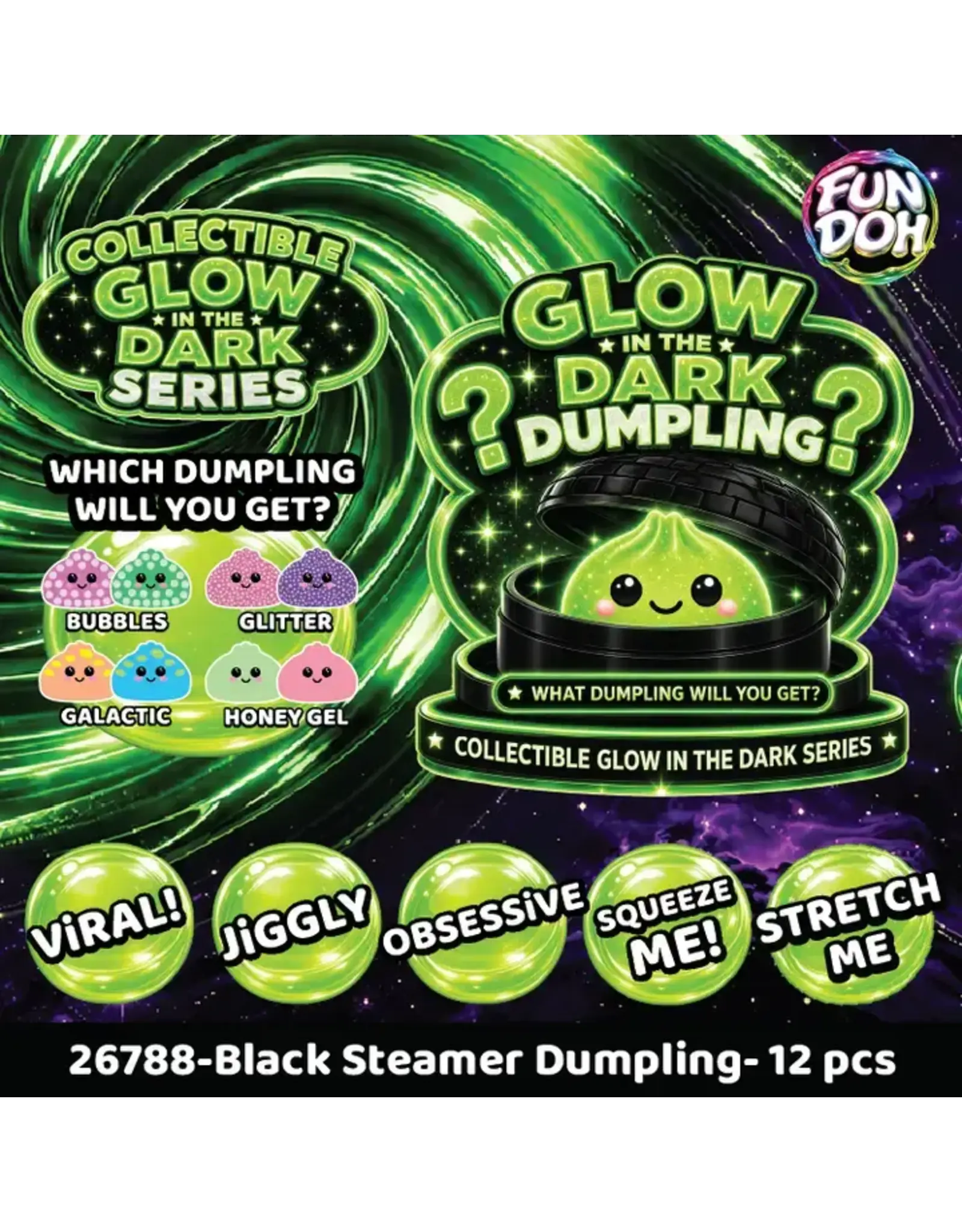 Fun Doh Fun Doh- Glow-in-The-Dark Mystery Dumpling Squishy