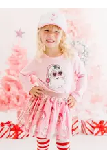 Sweet Wink Sweet Wink- Candy Cane Patch Christmas Trucker Pink/White Hat