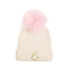 Sweet Wink Sweet Wink - Pastel Christmas Tree Patch Pom Pom Beanie