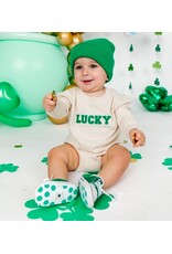 Sweet Wink Sweet Wink- Lucky Varsity Patch St. Patrick's Day L/S Romper
