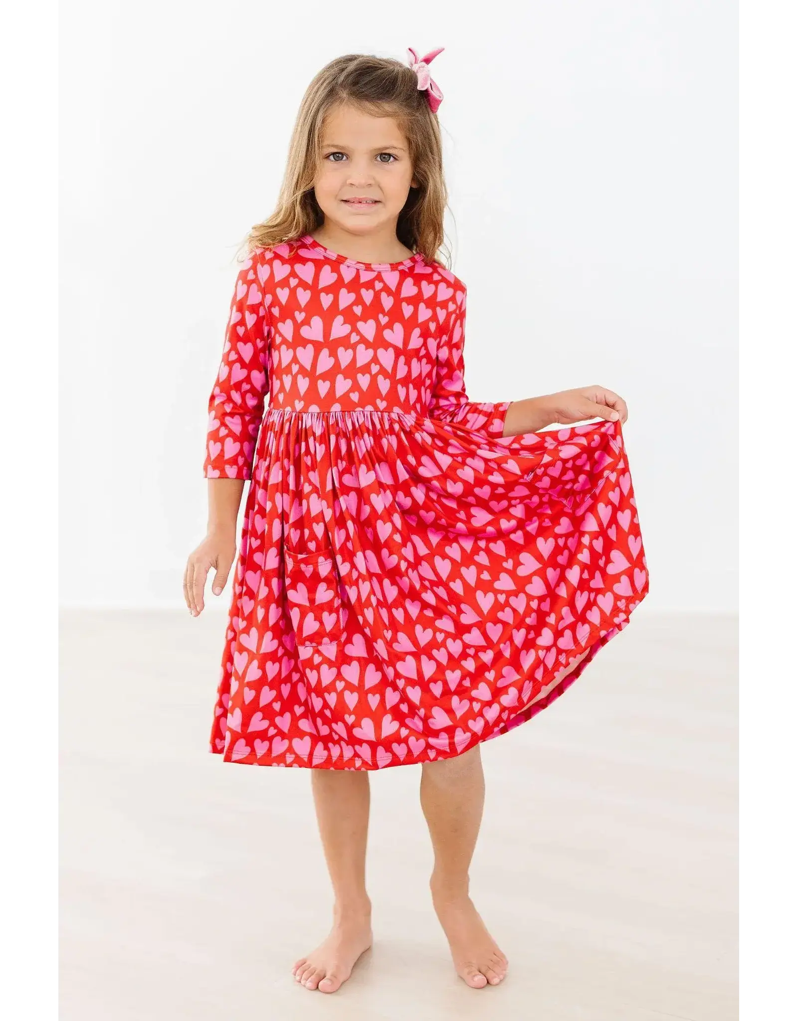 Mila & Rose Mila & Rose- Hearts & Hugs Pocket Twirl Dress