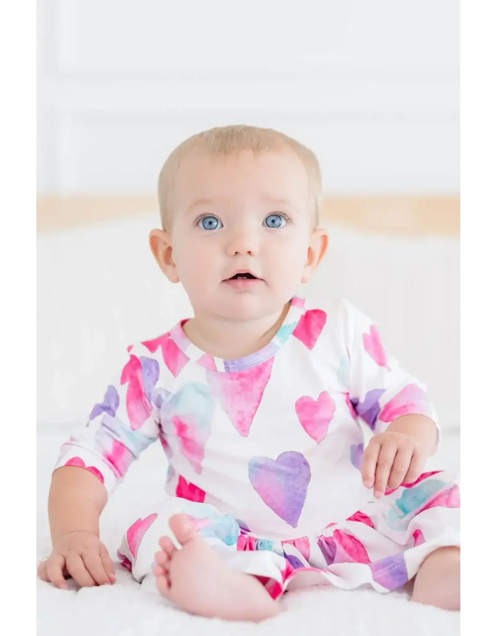 Mila & Rose Mila & Rose-  Light Hearted Twirl Flutter Bodysuit