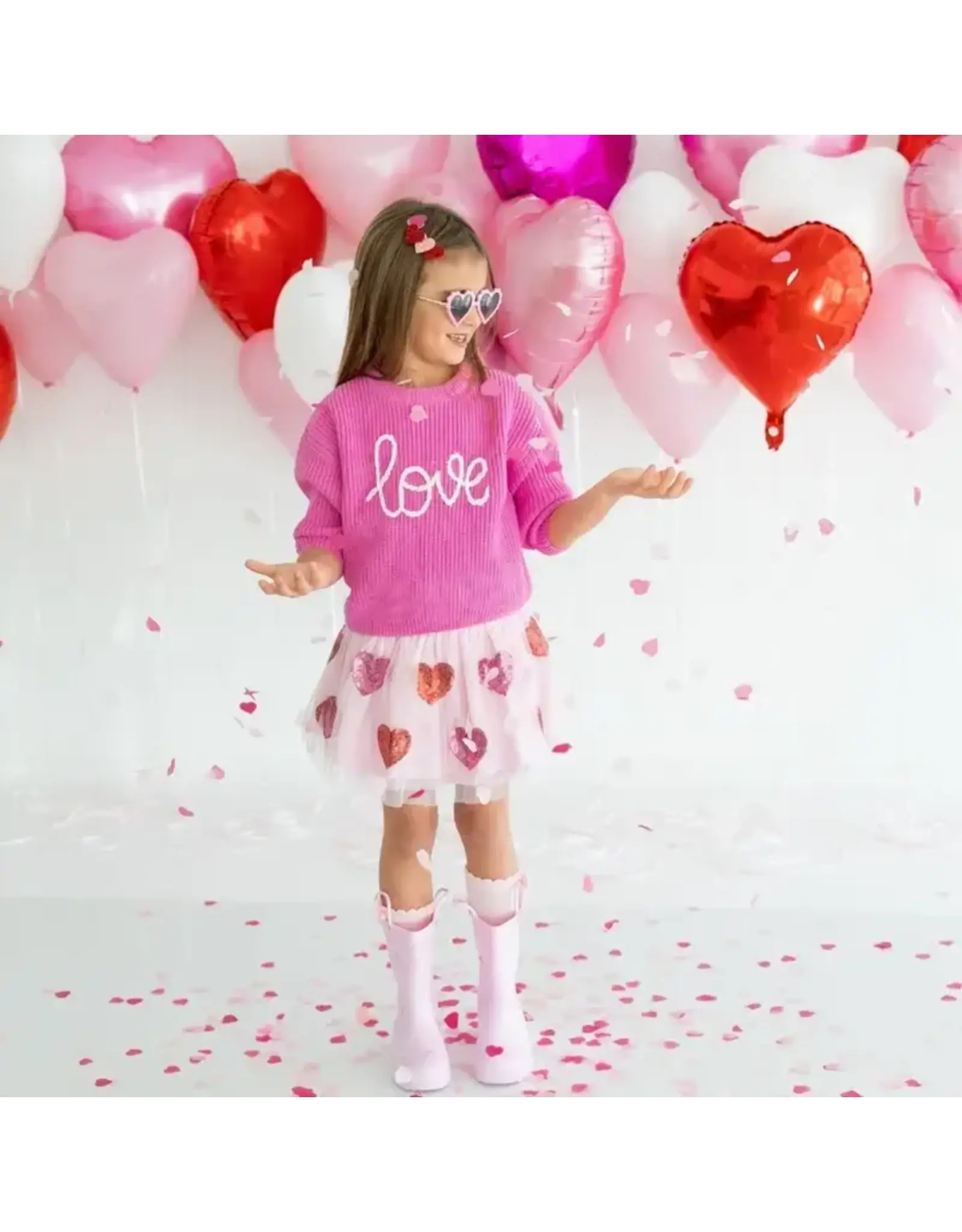 Sweet Wink Sweet Wink- Sequin Heart Valentine's Tutu