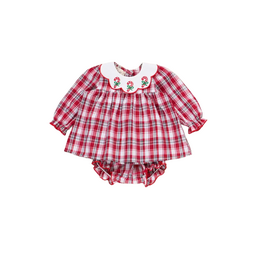 Candy Cane Plaid Bloomer Set