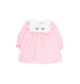 Tinsel Tree Bow Embroidered Dress