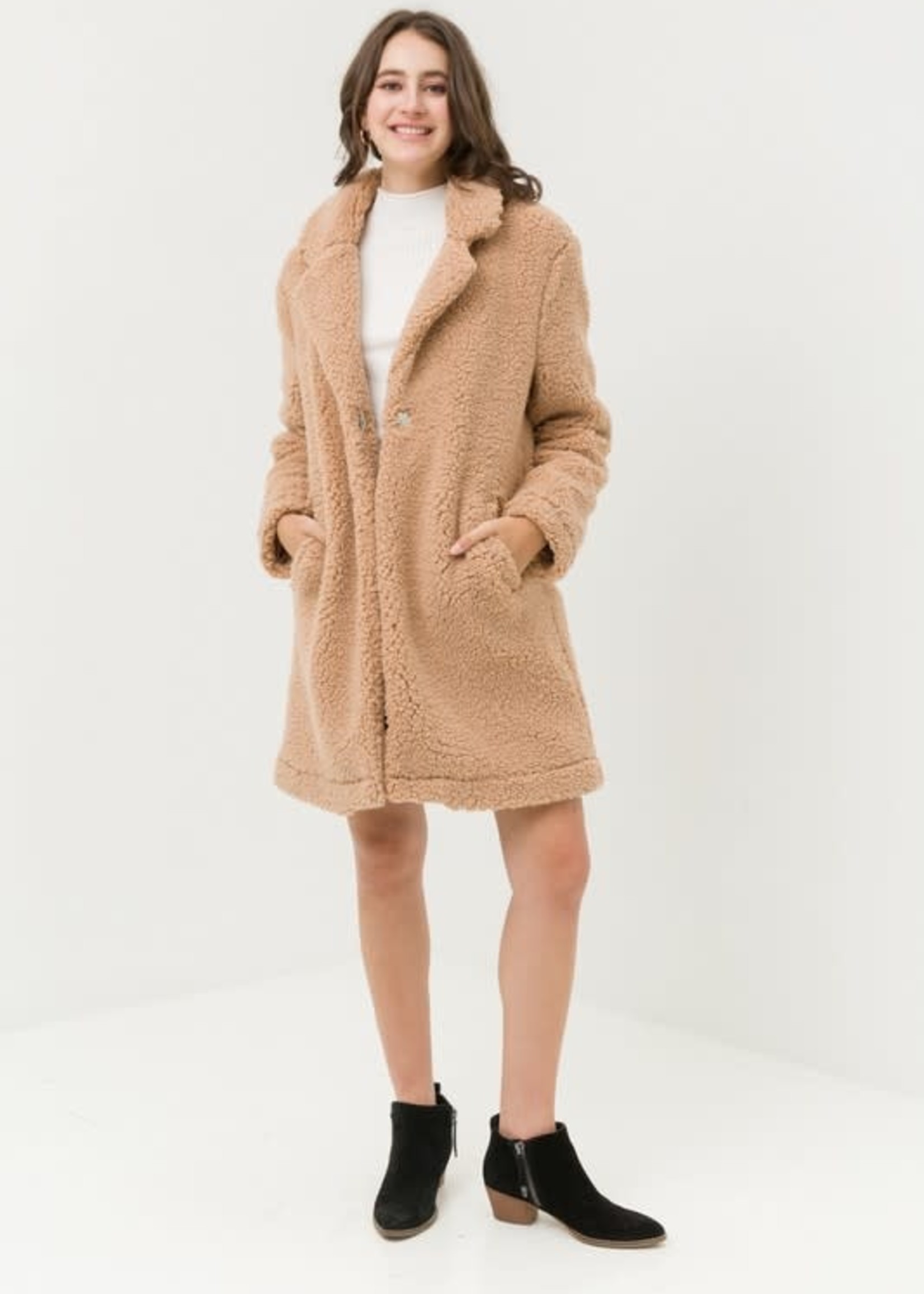 Camel Teddy Coat