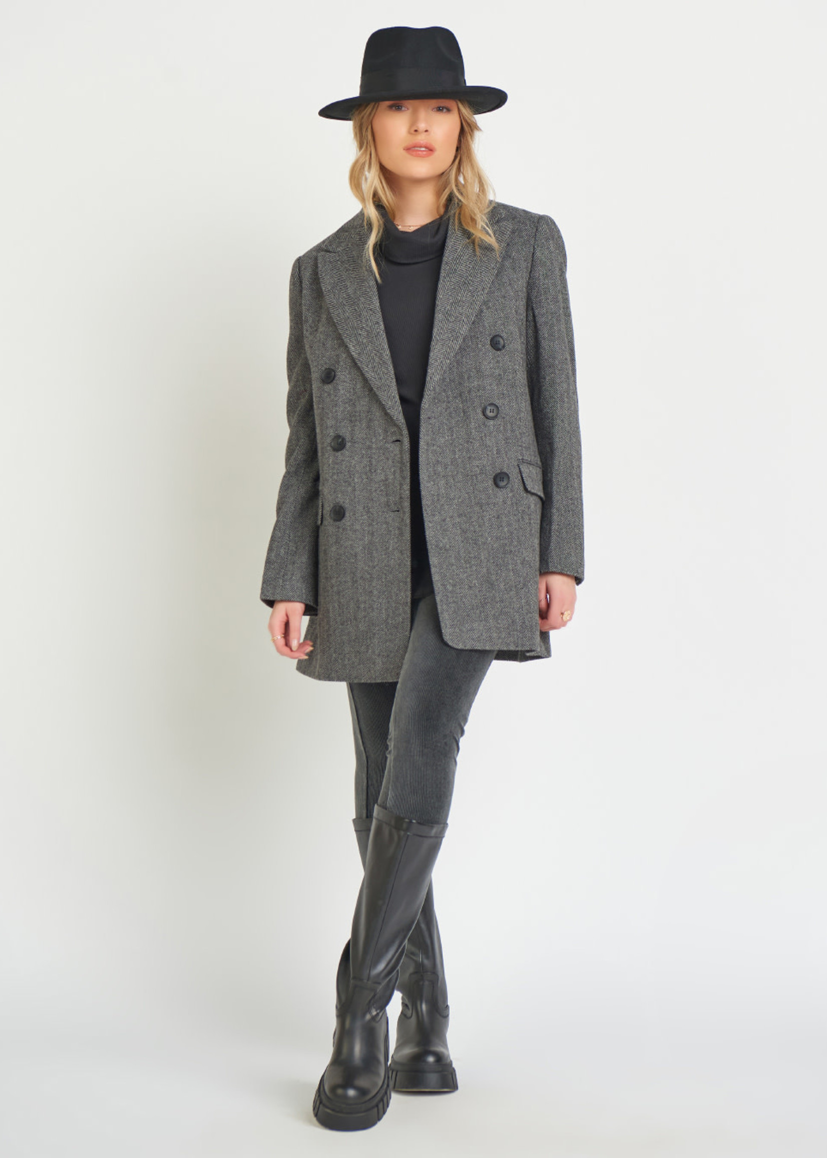 Black Tape NYC Herringbone Blazer
