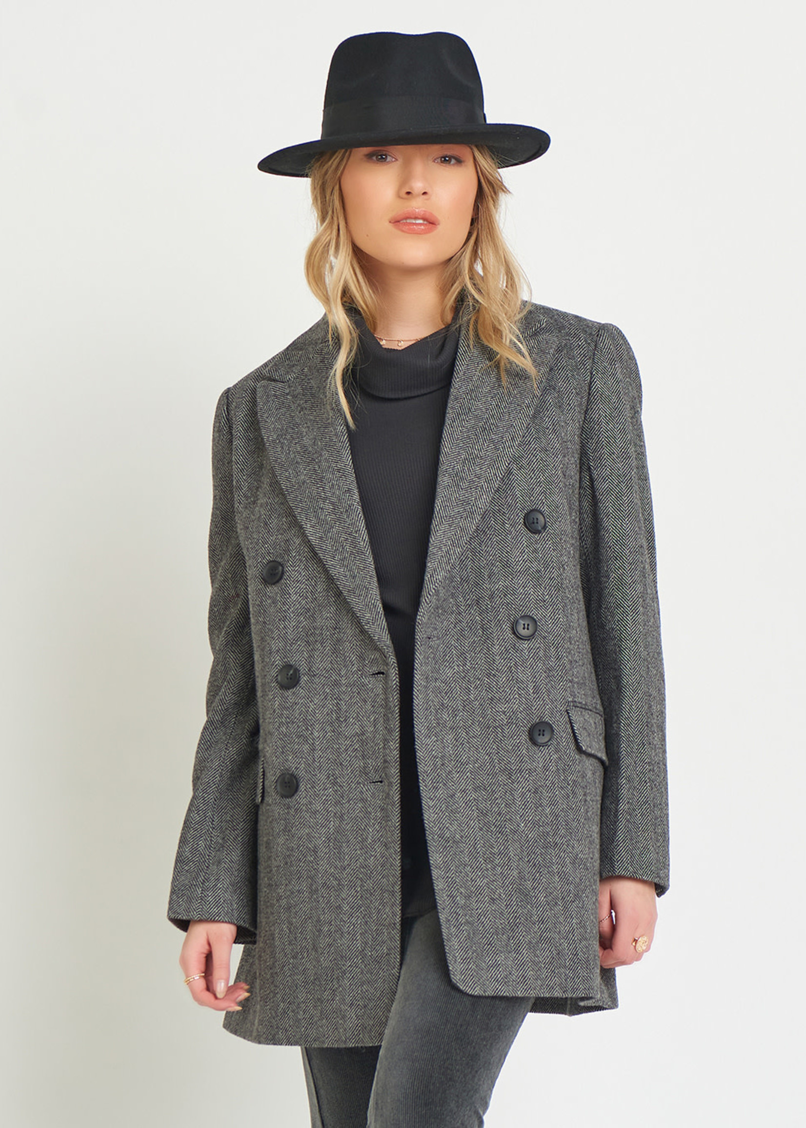 Black Tape NYC Herringbone Blazer