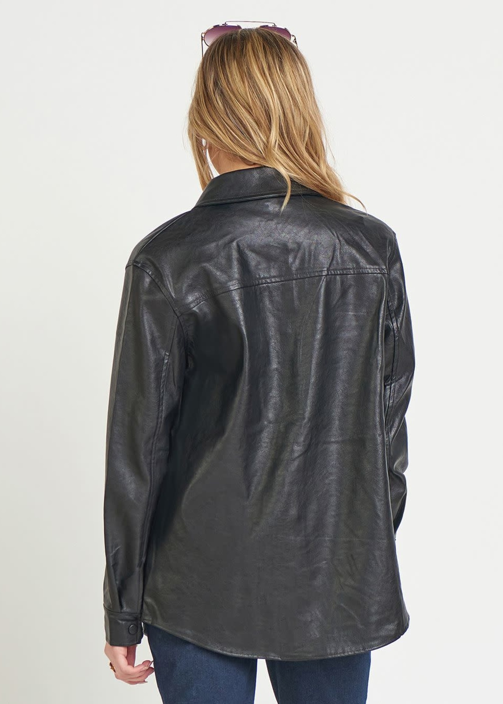 Dex Faux Leather Shacket