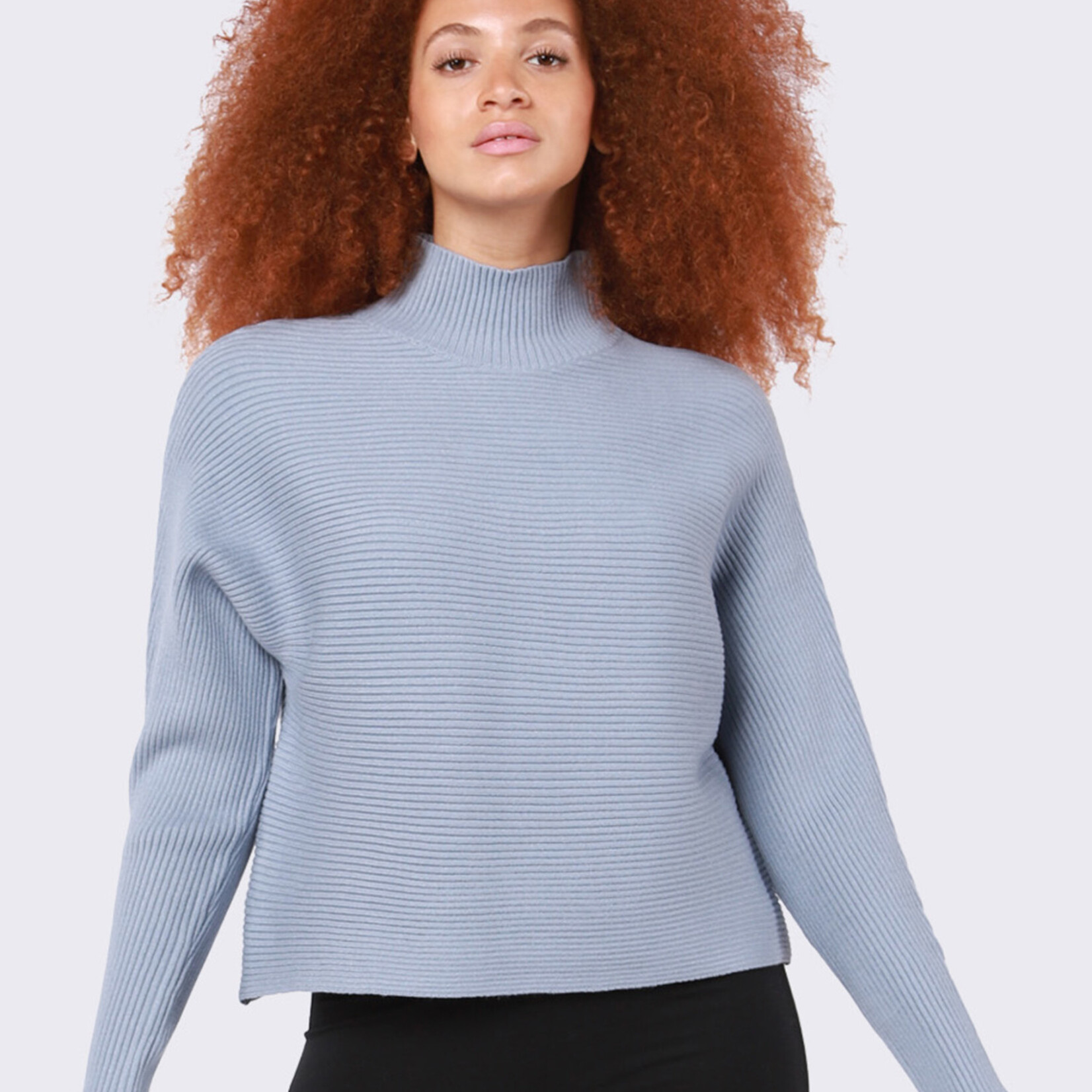 Dex Dusty Blue Rib Sweater
