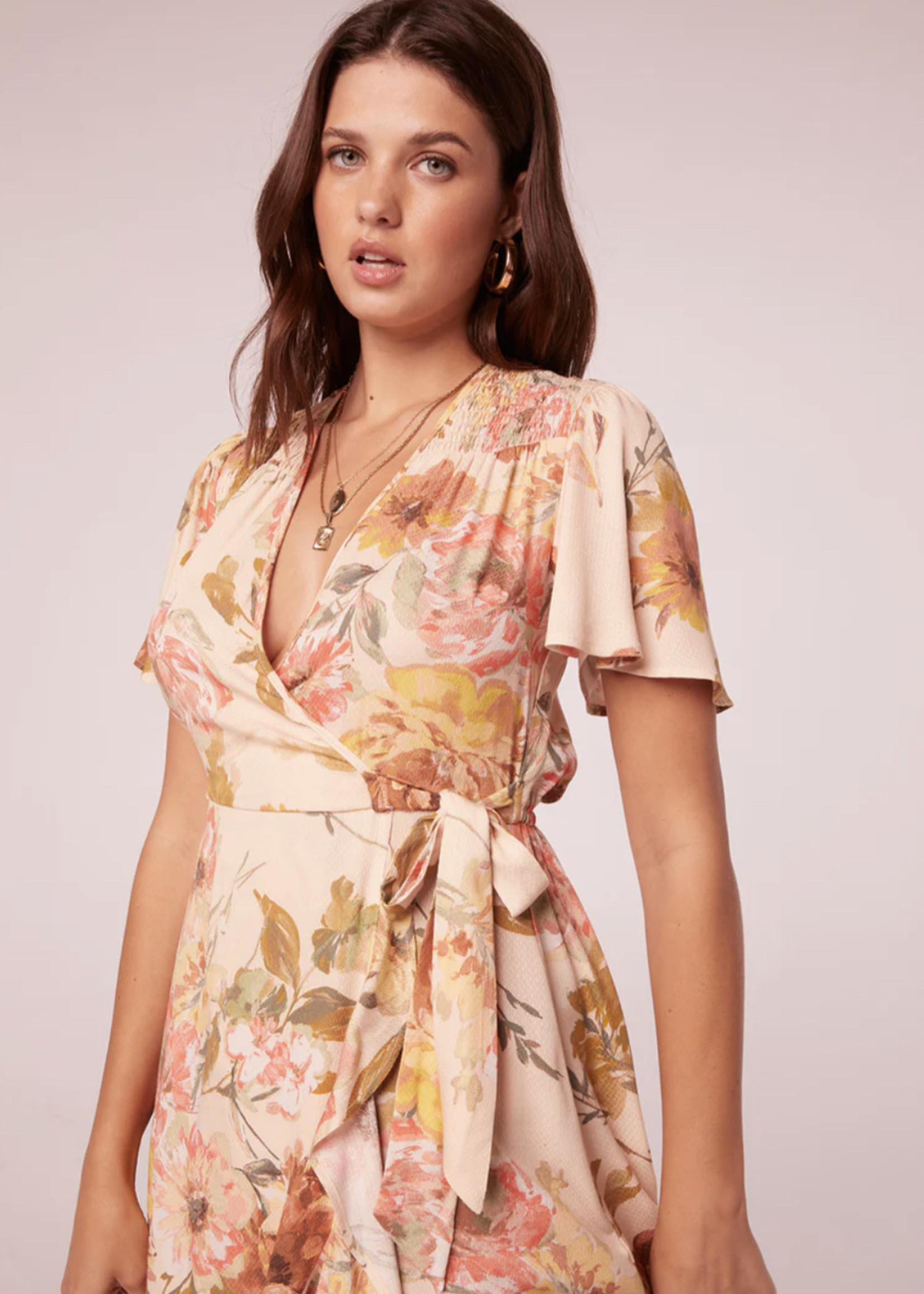 Band Of The Free Devica Floral Wrap Dress