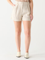 Black Tape Stripe Linen  Short