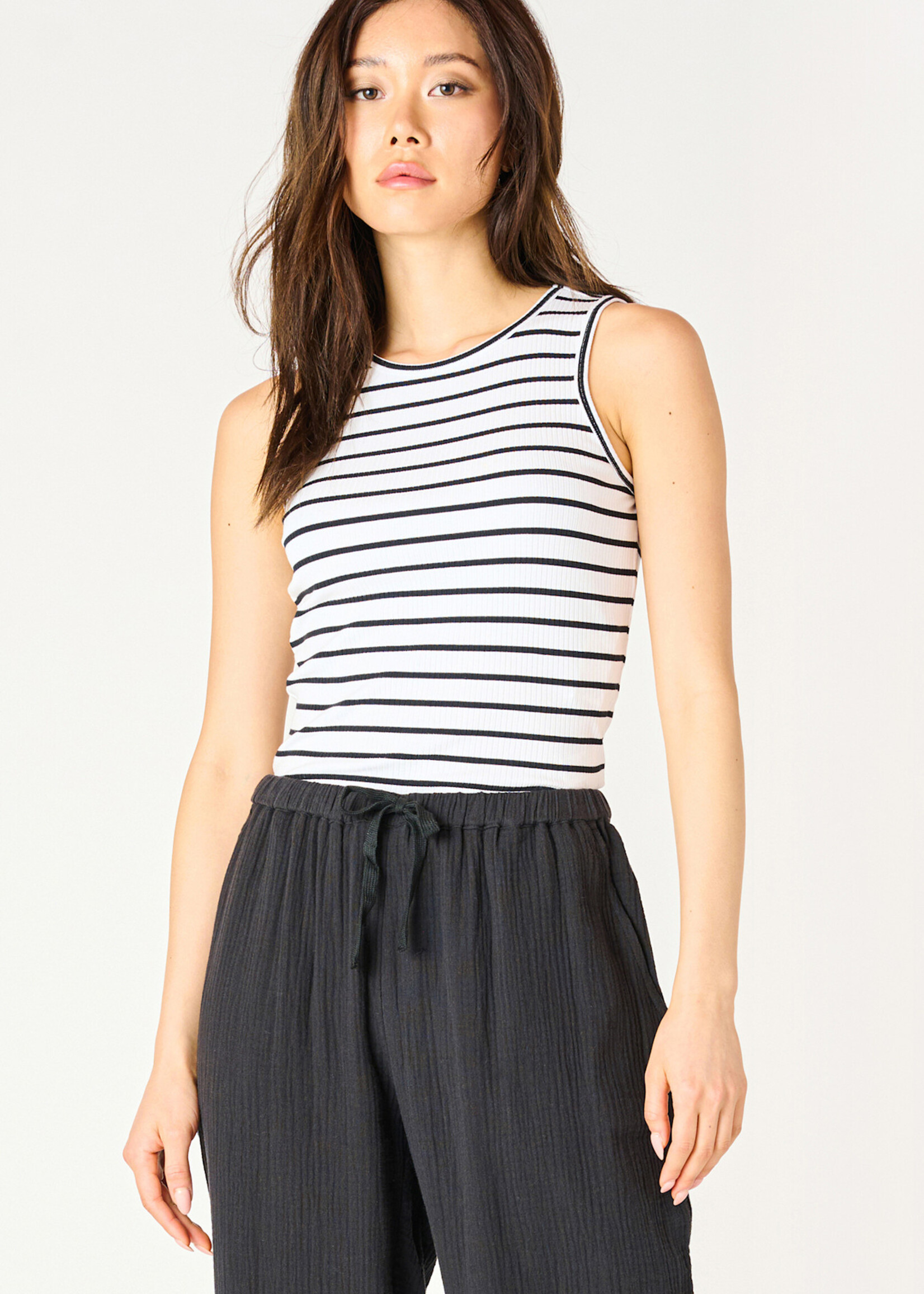 Dex Stretchy Stripe Rib Tank