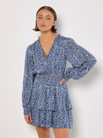 Apricot Blues Folk Dress