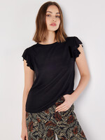 Apricot Ruffle Slv Top