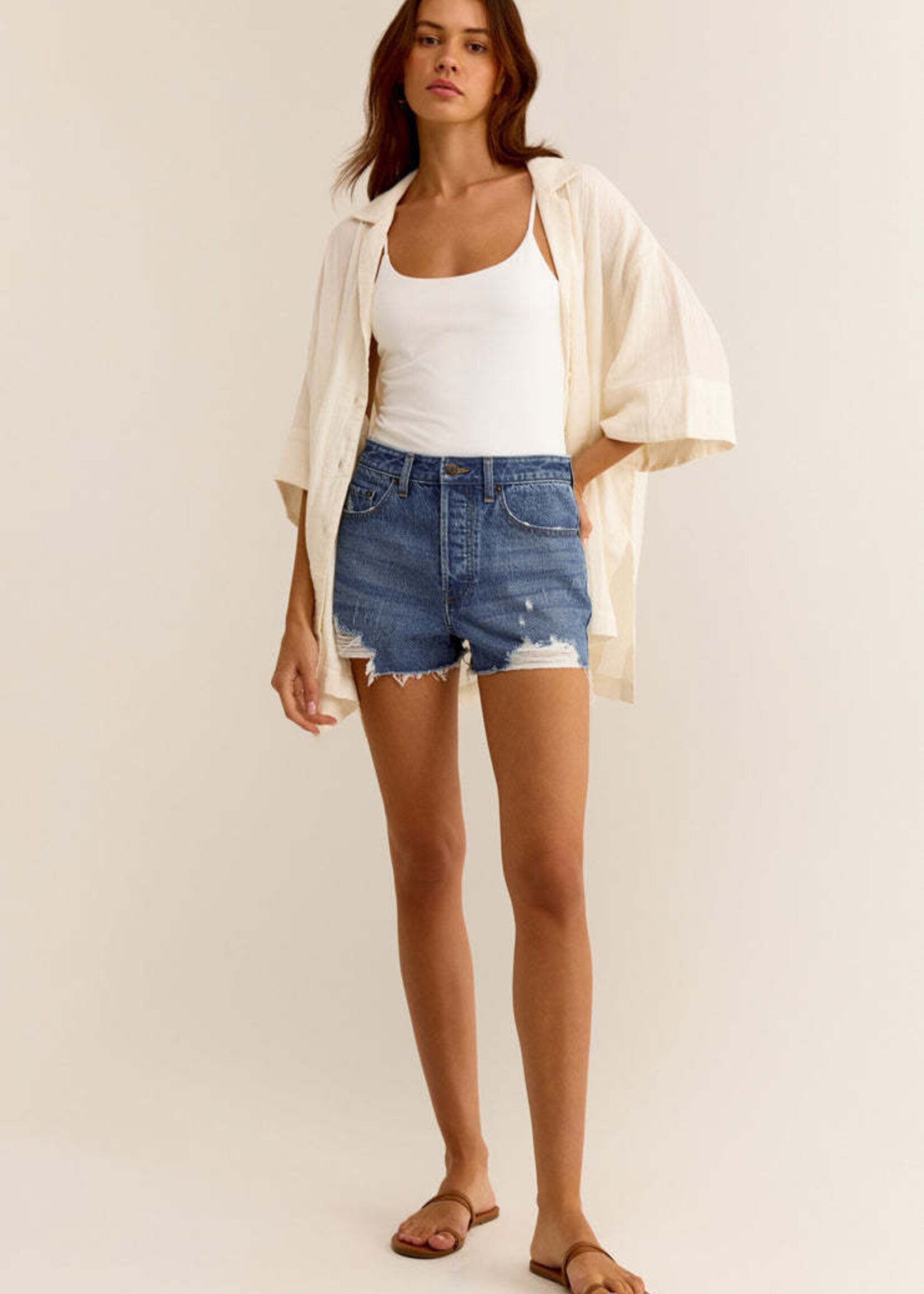 ZSupply HI Rise Jean Short W Rip