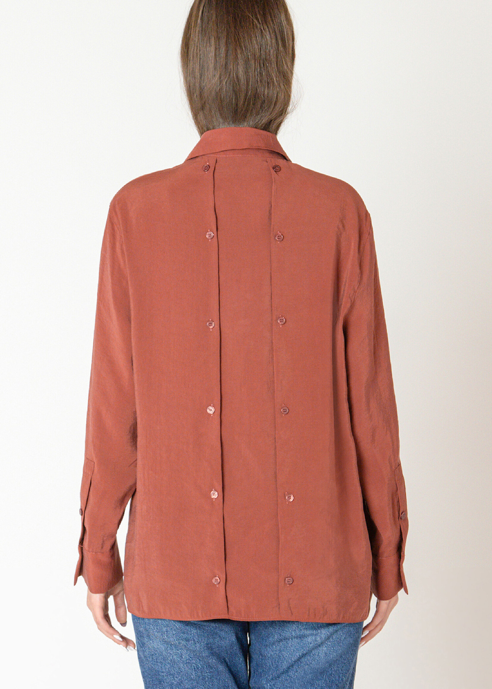 Black Tape Brena Bttn Back Blouse