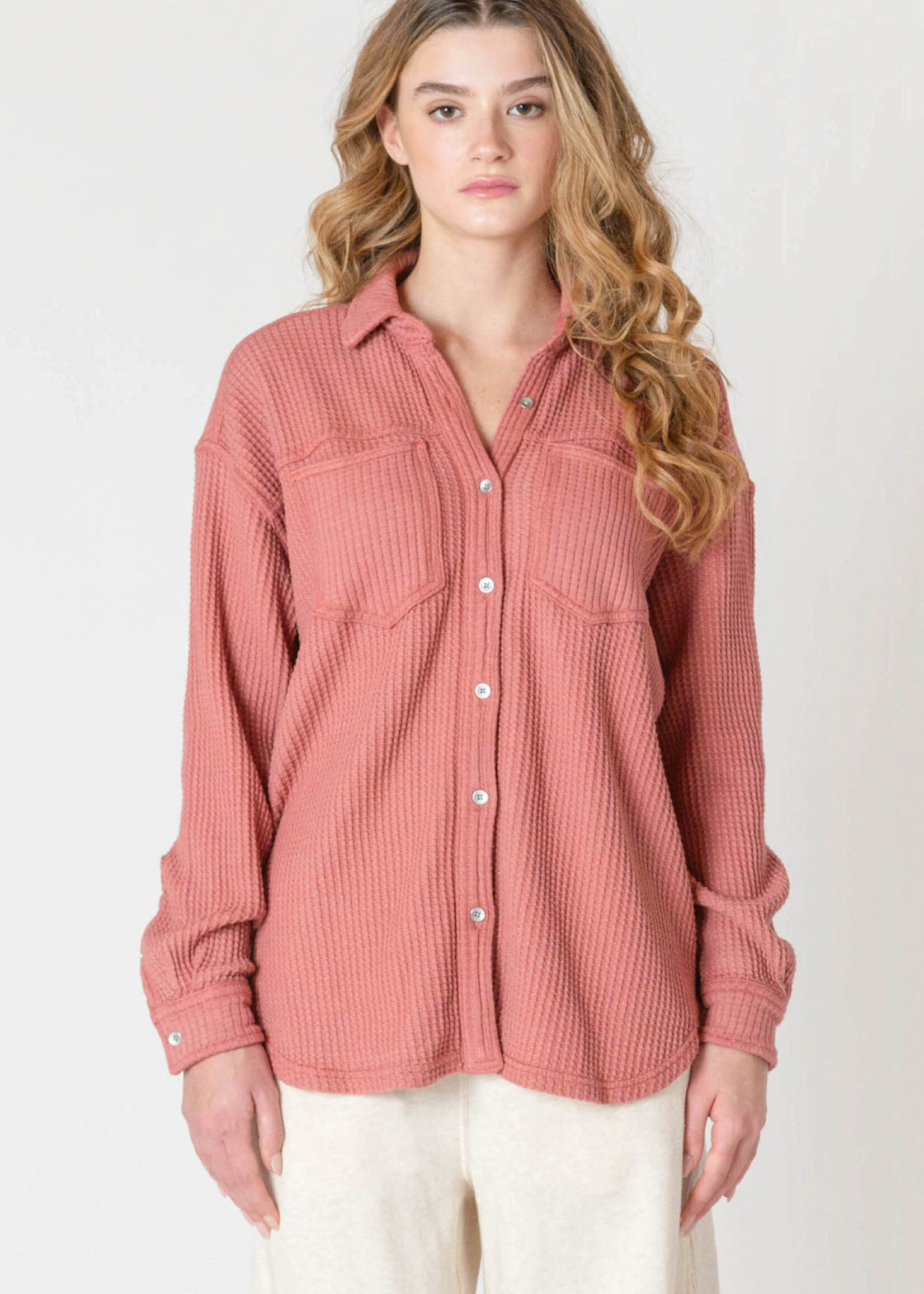 Dex Willa Waffle Shacket