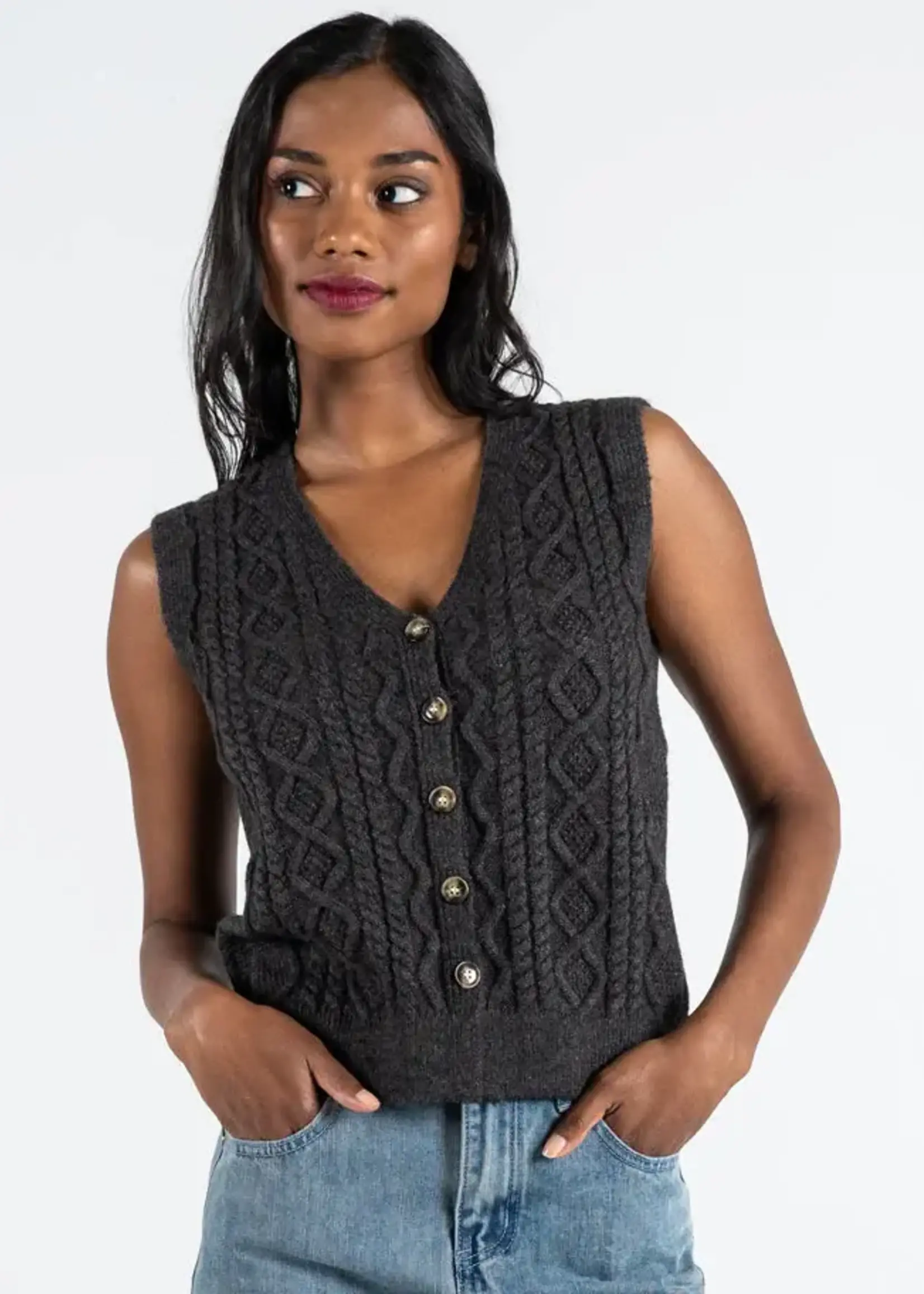 Jana Cable Knit Vest