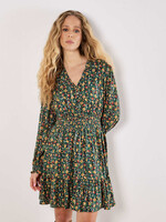 Apricot Floral Dress W Lurex