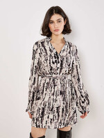 Apricot Splatter Print Tunic Dress