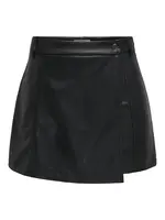 Only Hero Faux Leather Skort