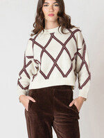 Dex Diamond Print Knit Crew