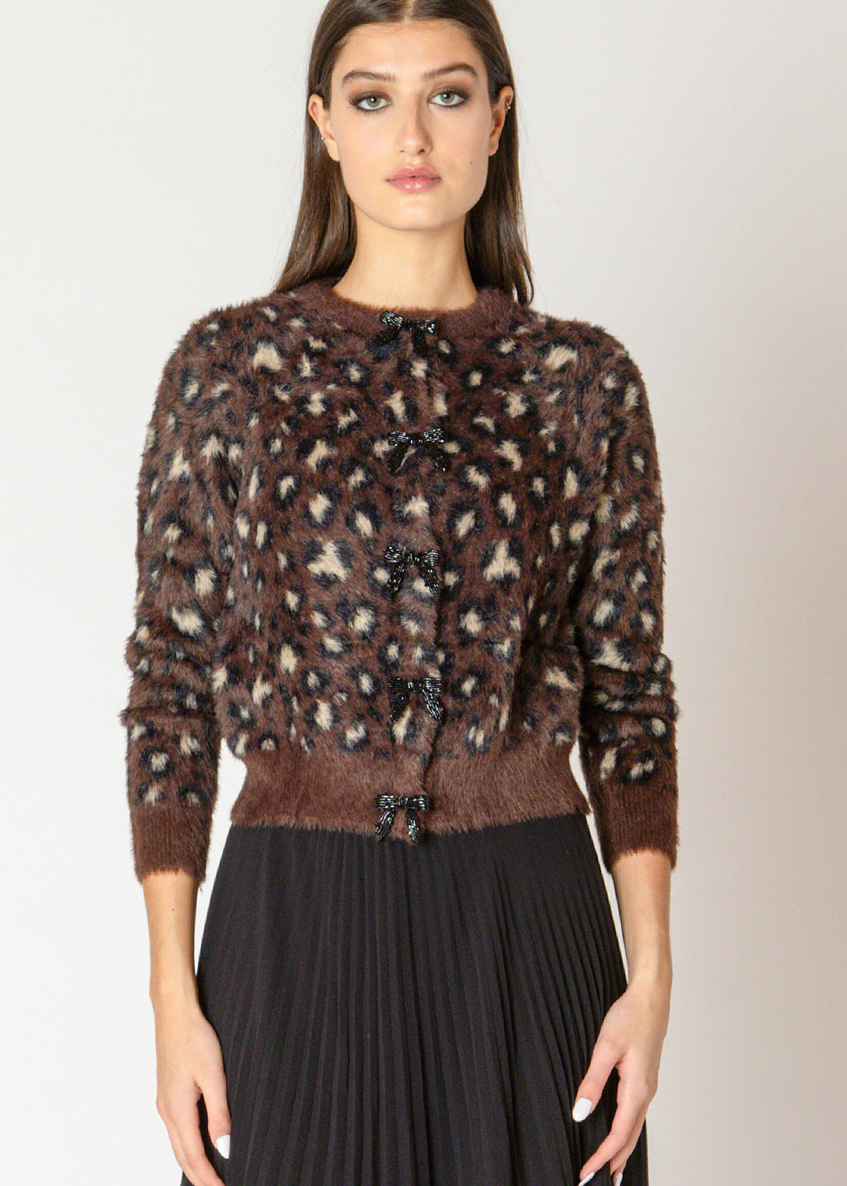 Black Tape Softest Leopard  Cardi