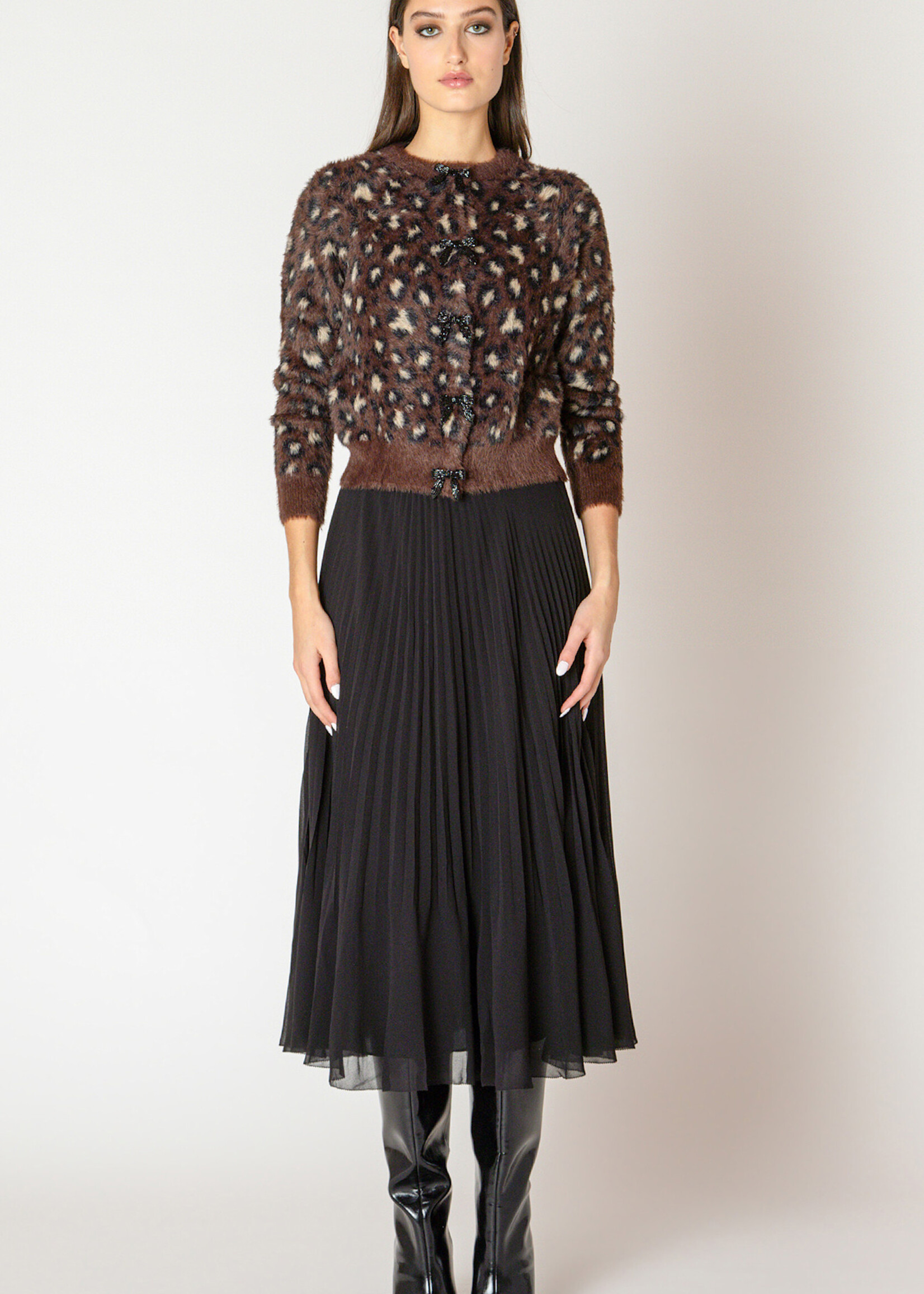 Black Tape Softest Leopard  Cardi