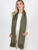 Soft Solid Scarf w Fringe