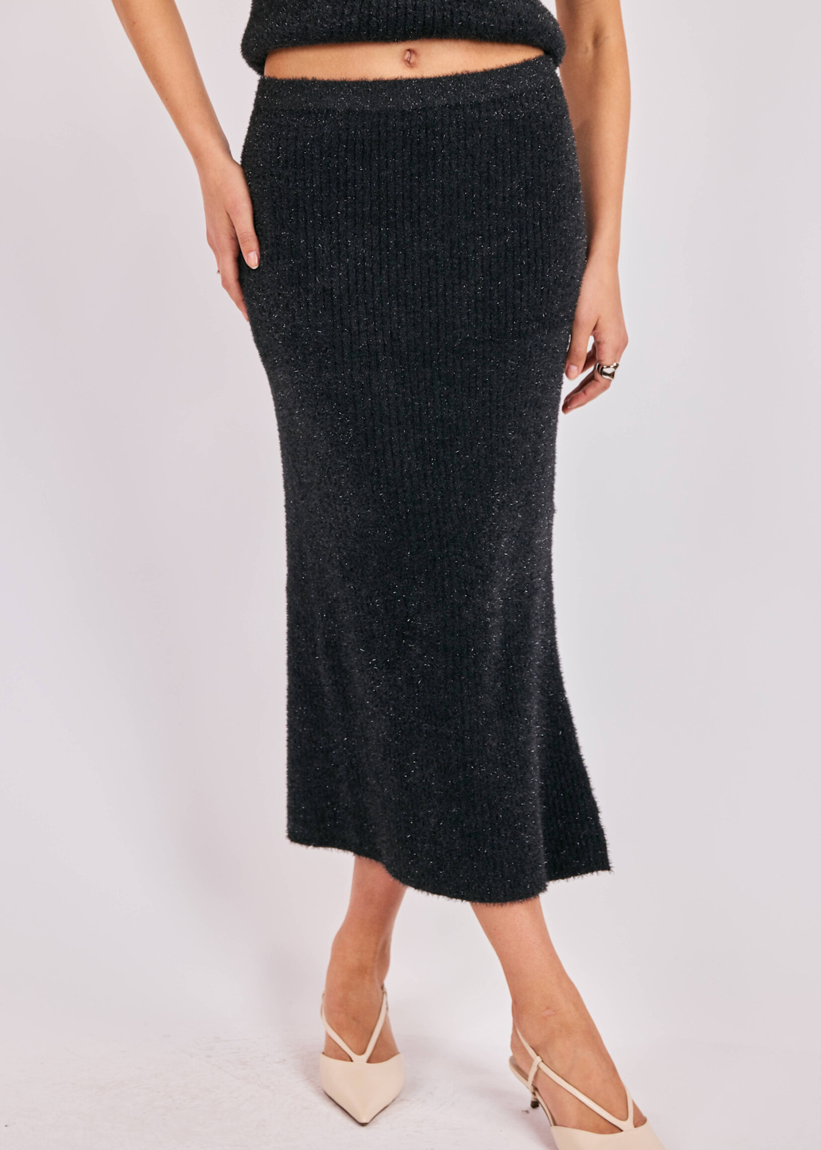 Sadie & Sage Indie Fuzzy Sparkle Skirt