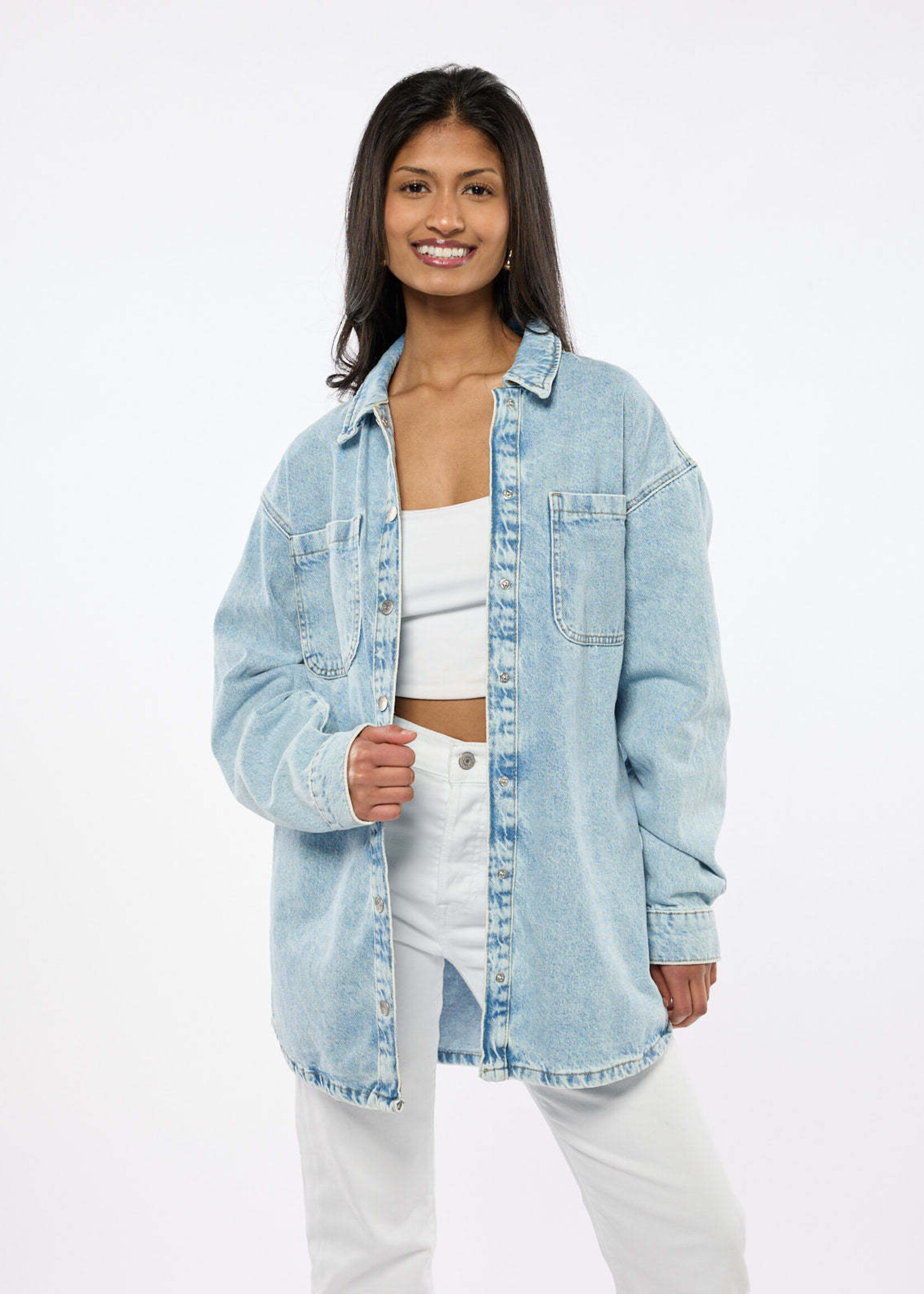 Only Alva Bleach Shacket