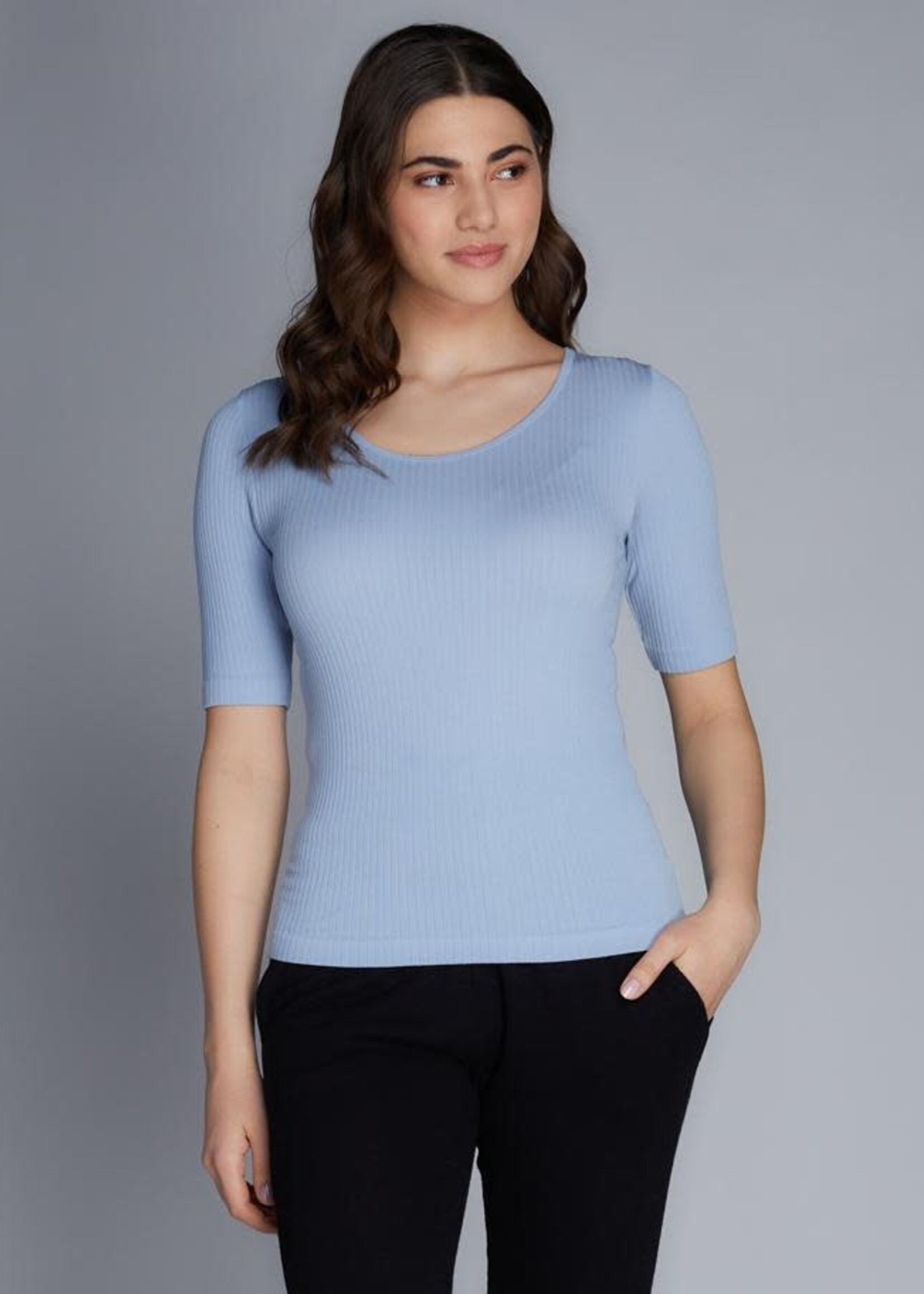 Seamless Rib Crew SS