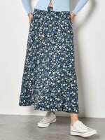 Apricot Country Blues Floral Skirt
