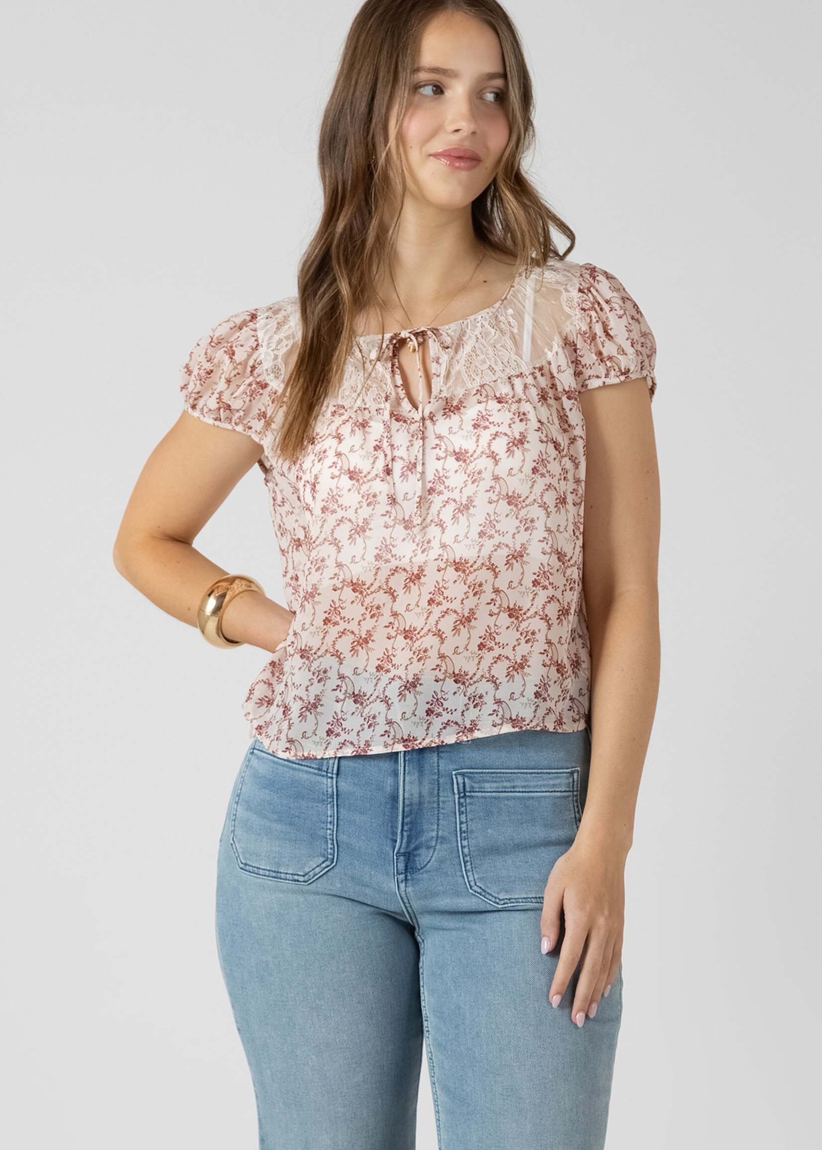 Dex Country Floral Blouse