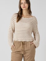 Dex Scallop Hem Crochet Sweater