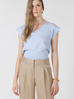 Black Tape Pleated Summer Sweater