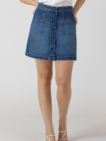 Dex Button Up Jean Skirt