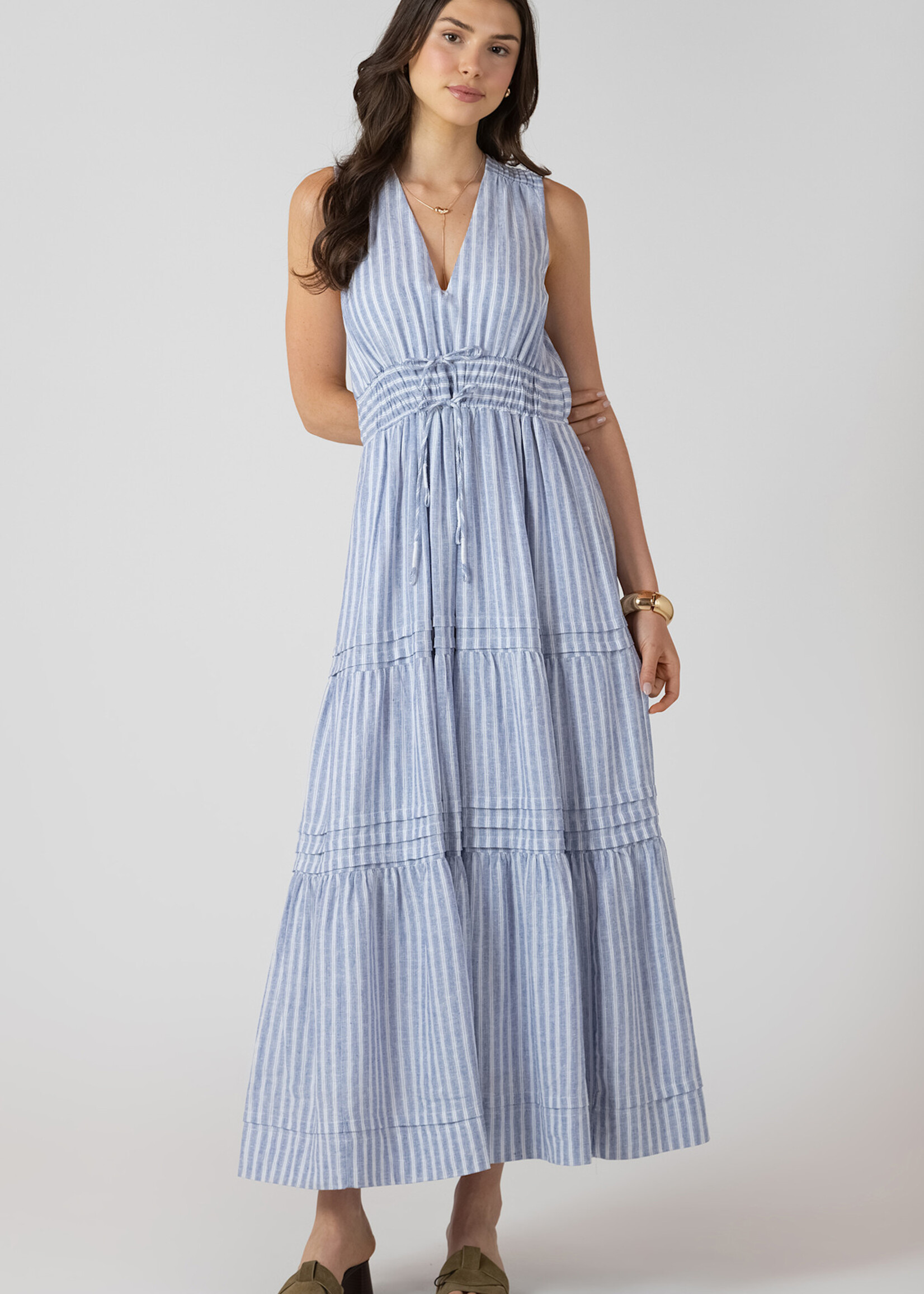 Dex Newport Stipe Chambray Maxi