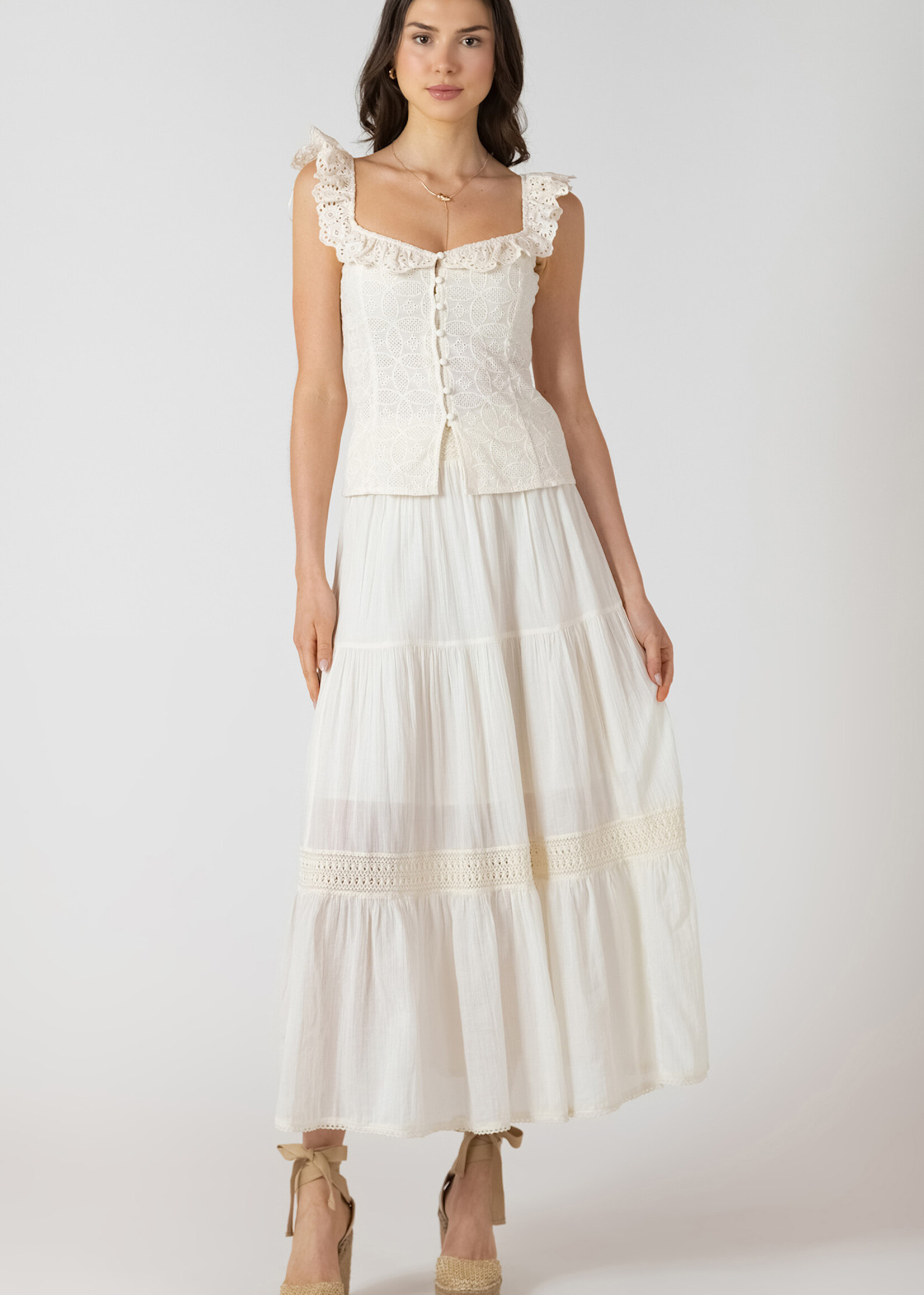 Dex Delicate Eyelet Tank