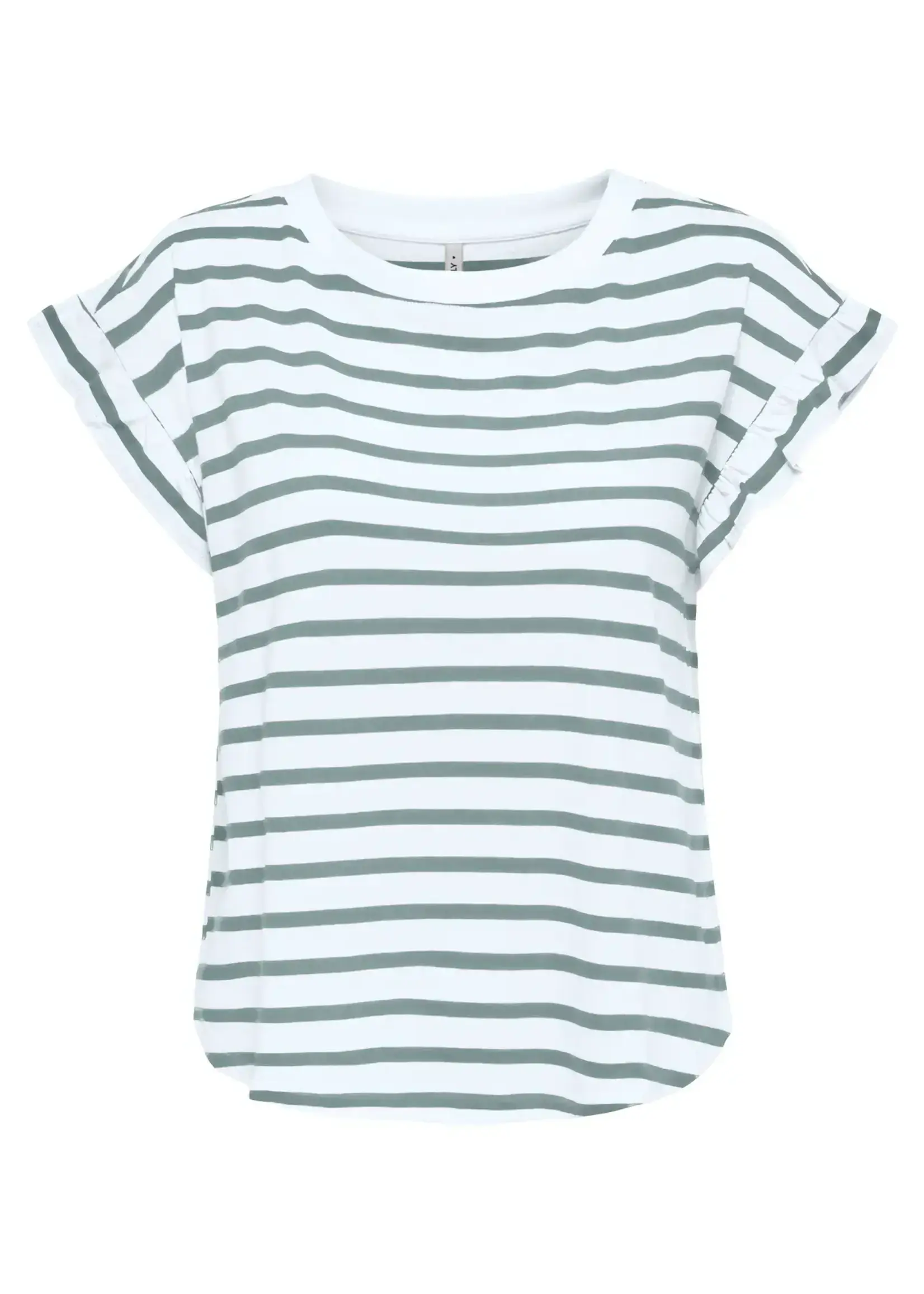 Only Striped Frill Top