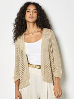 Apricot Golden Hour Open-Stitch Cardigan