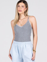 C'est Moi Bamboo Tank W/Lace Trim