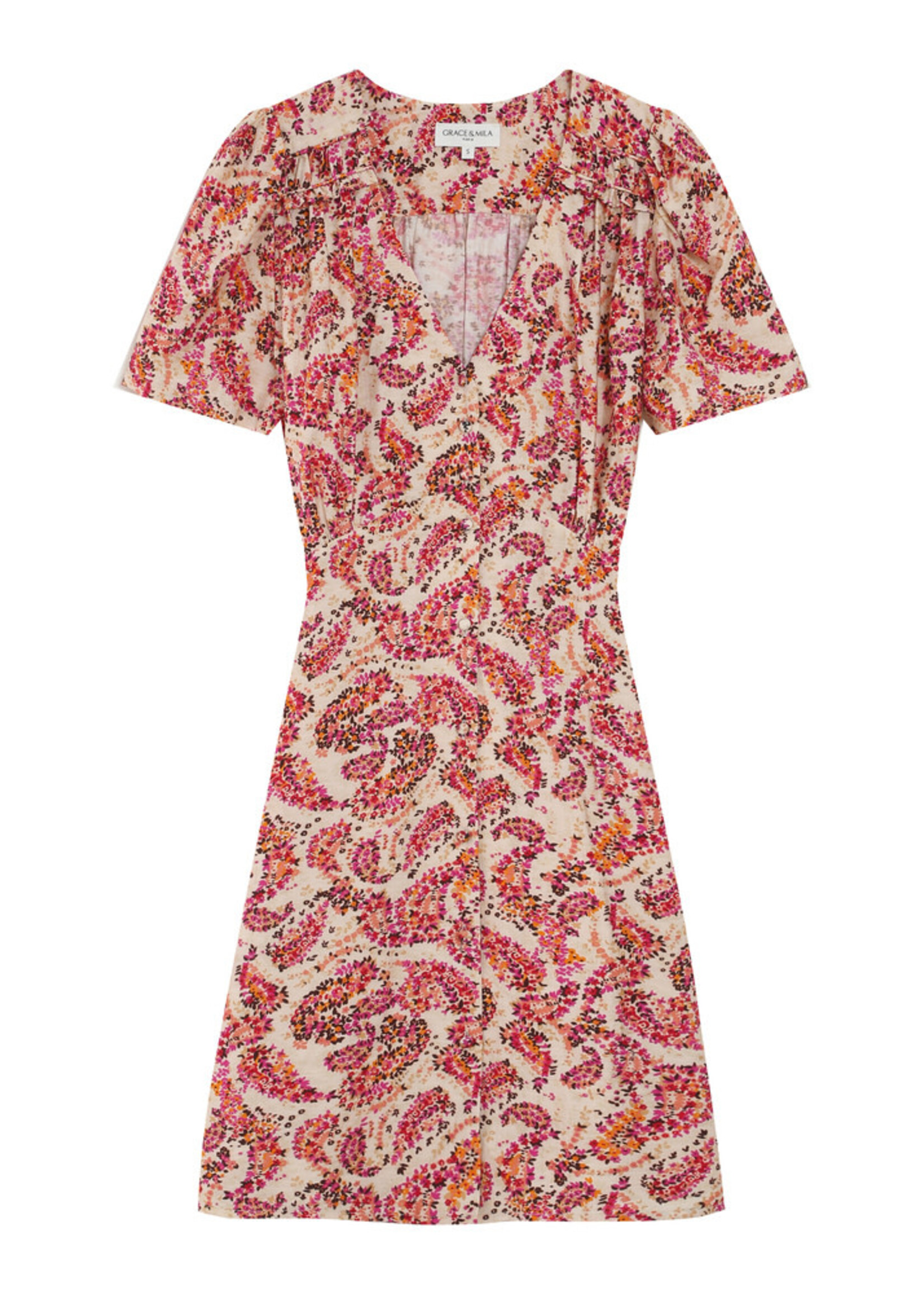 Grace & Mila Coral Paisley Dress