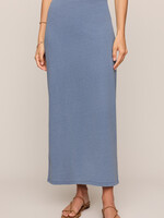 Gail Jersey Denim Midi Skirt