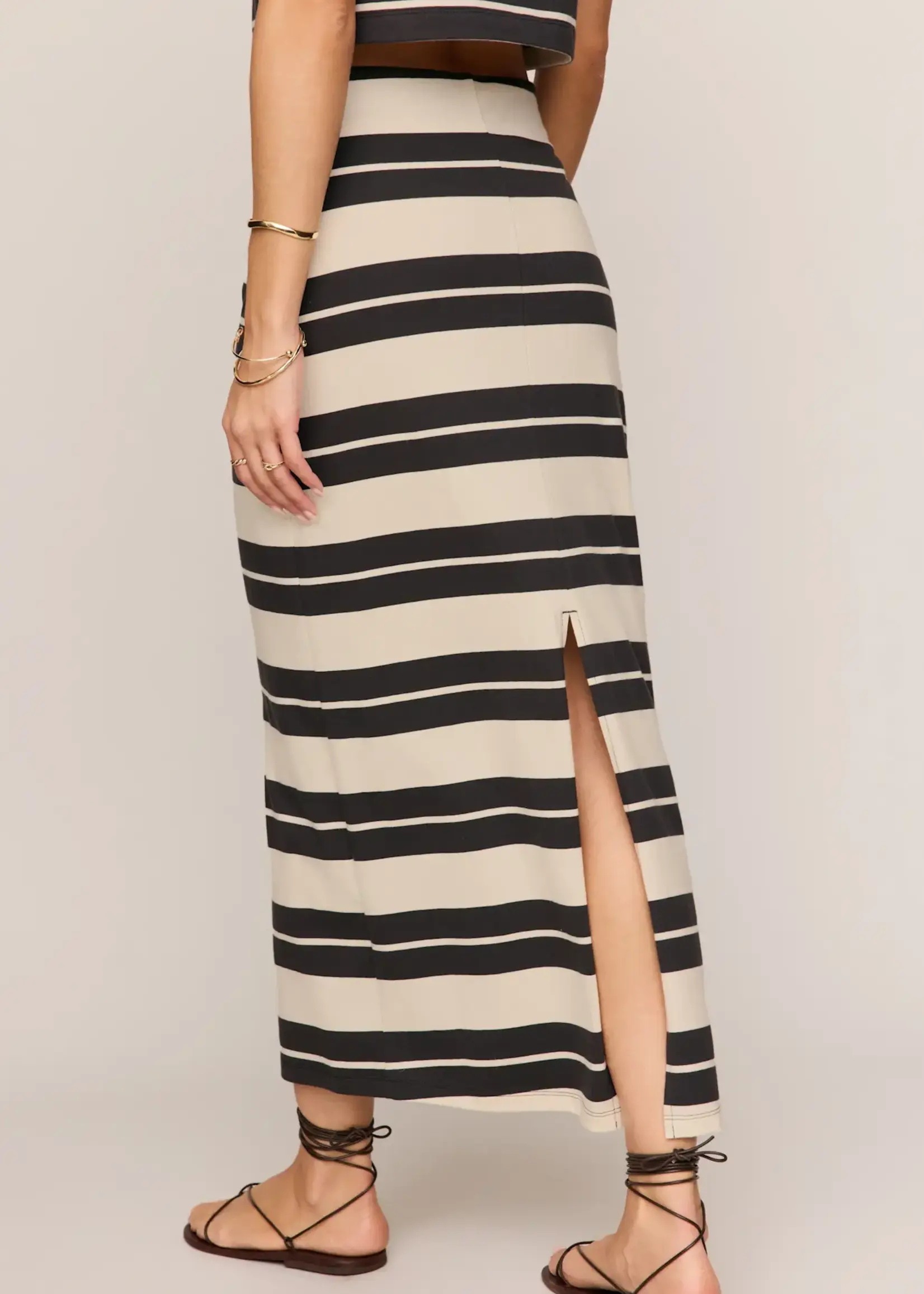 Gail Jersey Denim Midi Skirt