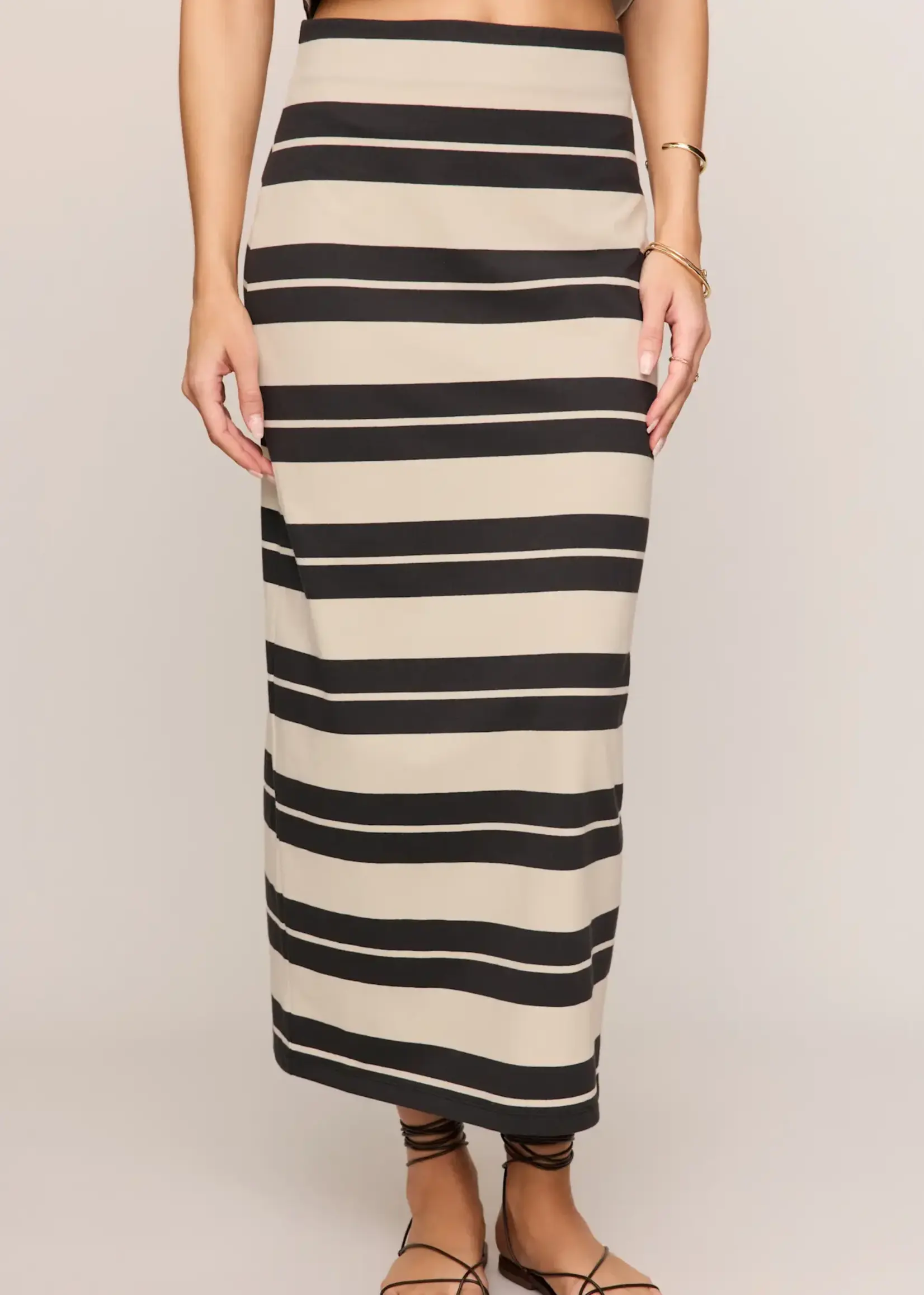 Gail Jersey Denim Midi Skirt