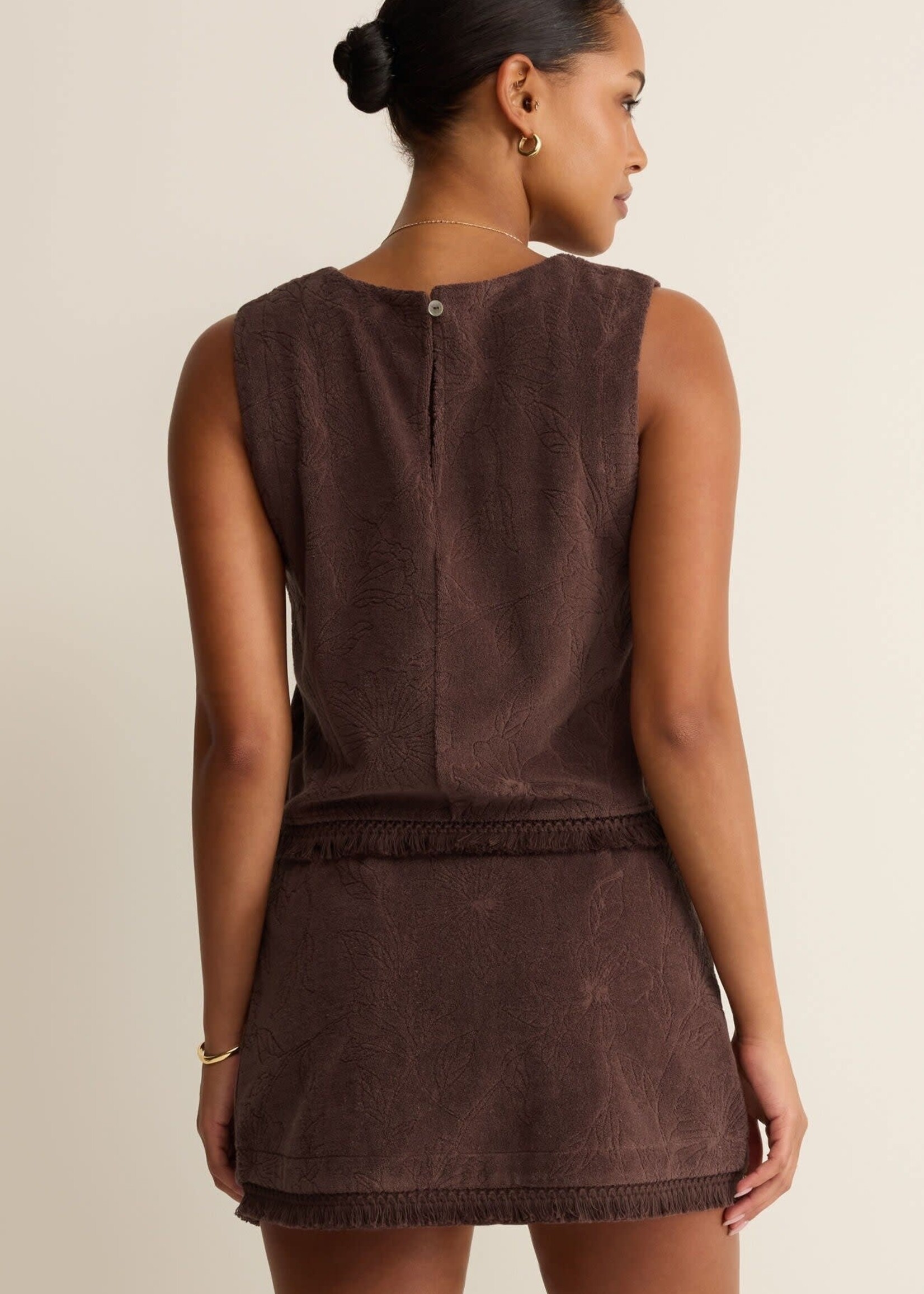 ZSupply Cacao Fringe Sleeveless Top